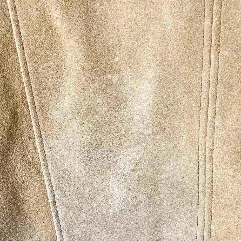 Reformation Veda Lincoln Suede Jacket Oat Distressed Leather XS NWT - Picture 7 of 11